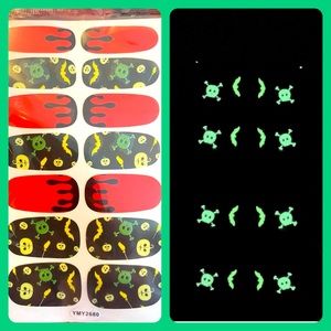 🆕 Nail Wraps/Stickers Halloween 🎃 🐈‍⬛-Glow in the Dark